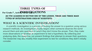 Scientific Investigations: Types & Examples for Grade 7