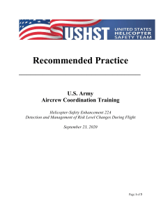 Aircrew Coordination Training: Helicopter Safety