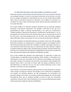Derechos Humanos: Fundamentos Pol&iacute;ticos, Econ&oacute;micos y Sociales