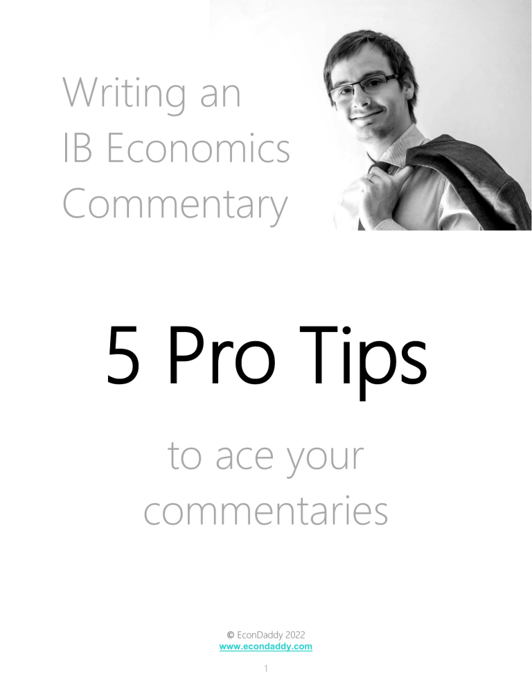 IB Economics Commentary: 5 Pro Tips to Ace It