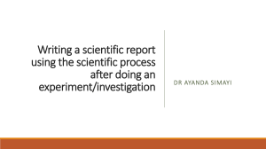 Scientific Report Writing Guide: Starch Test Experiment