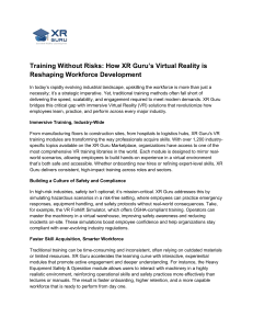 XR Guru: VR Training Reshaping Workforce Development