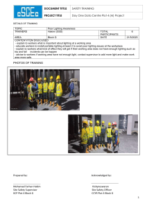 Poor Lighting Awareness Safety Training Record