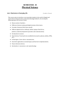 Electronics in Everyday Life Course Syllabus
