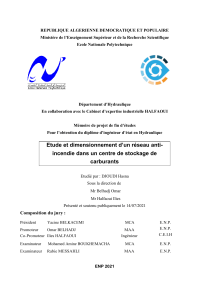 Conception r&eacute;seau anti-incendie centre stockage carburant