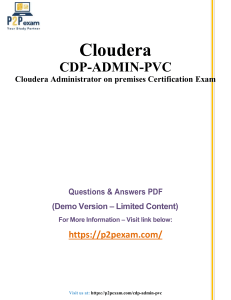 Cloudera CDP-ADMIN-PVC Exam Questions & Answers