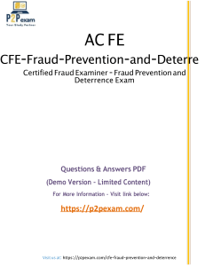 CFE Fraud Prevention Exam: Questions & Answers (Demo)