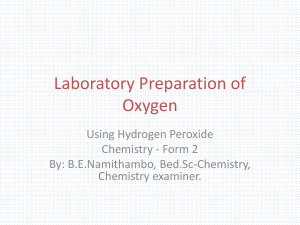Oxygen Preparation: Lab Procedure Using Hydrogen Peroxide
