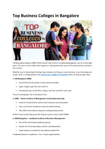 Top Business Colleges in Bangalore: MBA Guide