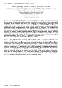 Rancang Bangun Sistem Monitoring Arus Bocor Isolator