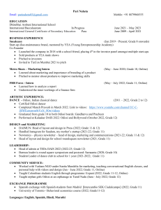 Pari Naheta - Resume: Education, Experience, & Skills