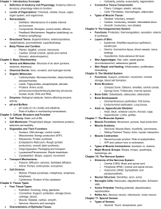 Anatomy, Physiology & Biochemistry Study Guide