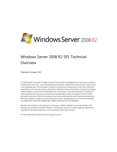 Windows Server 2008 R2 SP1 Technical Overview