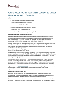 IBM AI & Automation Courses for IT Teams | Ascendient Learning