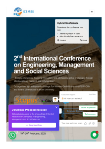 ICEMSS 2025: Engineering, Management & Social Sciences Conference