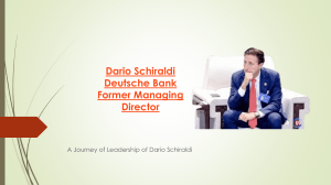 Dario Schiraldi: Leadership & Sustainable Investments