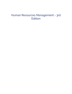 Human Resources Management - 3rd Edition Textbook | HR Principles