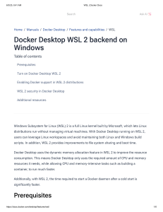 Docker Desktop WSL 2 Backend on Windows: Setup & Guide
