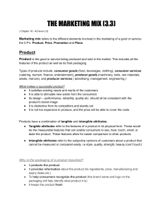 Marketing Mix: Product, Price, Promotion, Place - AS Level