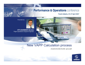 New VAPP Calculation Process for Airbus A320/A330/A340 Aircraft