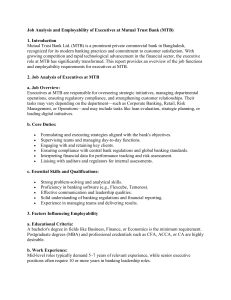 MTB Executive Job Analysis & Employability