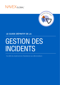 Guide de gestion des incidents : &Eacute;thique et conformit&eacute;