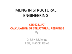 Structural Response Calculation: Earthquake Engineering & Damping