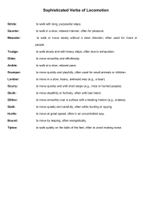 Sophisticated Verbs of Locomotion Vocabulary