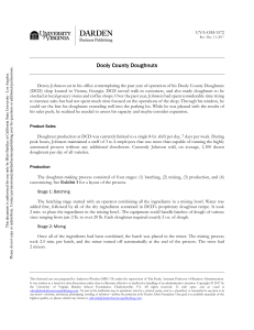 Dooly County Doughnuts: Operations Case Study