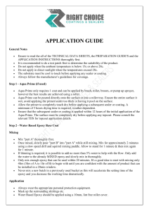 Epoxy & Polyurethane Application Guide