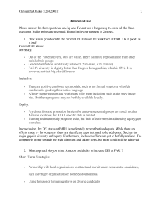 Amazon FAR1 DEI Case Study: Analysis & Recommendations