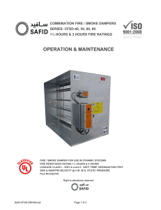 Fire/Smoke Damper Operation & Maintenance Manual