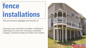 Fence Installation: Baltimore - Benefits & Choosing an Installer