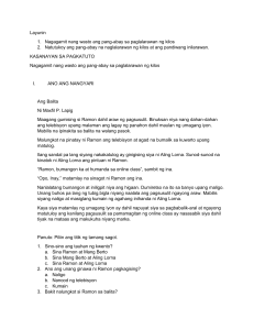 Filipino Adverbs of Manner Worksheet