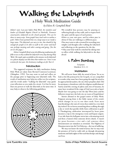 Holy Week Labyrinth Meditation Guide by Eileen Campbell-Reed