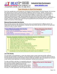 Tube Velocity in Heat Exchangers: Design & Guidelines