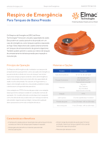 Ficha T&eacute;cnica Elmac V&aacute;lvula Al&iacute;vio Emerg&ecirc;ncia