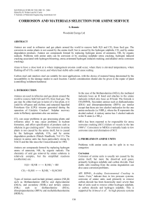 Corrosion & Materials for Amine Service: A Guide
