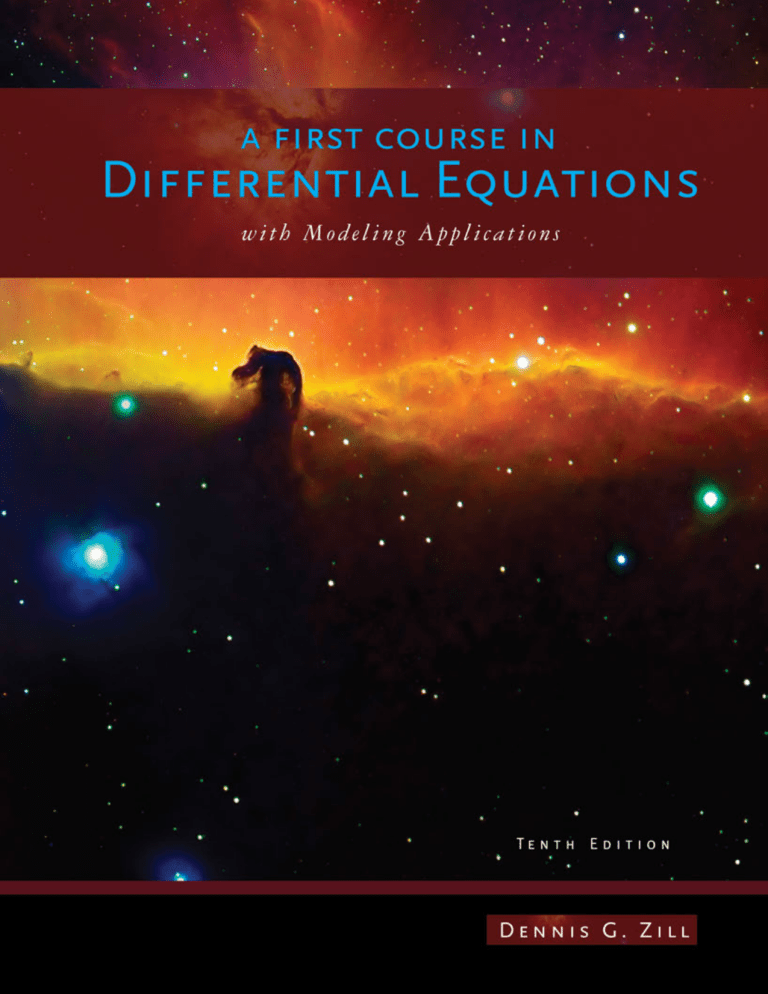 Differential Equations Textbook: Modeling Applications