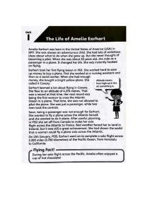 Amelia Earhart Worksheet: Comprehension & Vocabulary