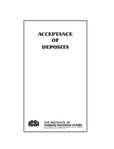 Acceptance of Deposits: Companies Act, 2013 Guide
