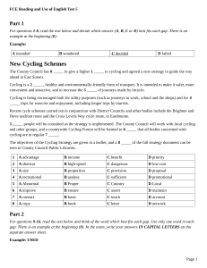 FCE Reading & Use of English Test 5 - Practice Exam