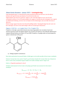 Almen Kemi Eksamen (Jan 2015) med Løsninger