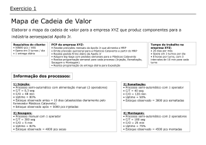 Exercício de Mapeamento da Cadeia de Valor: Produção Aeroespacial