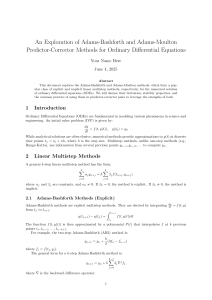 Adams-Bashforth & Adams-Moulton Methods for ODEs