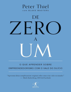De Zero a Um: Empreendedorismo no Vale do Sil&iacute;cio