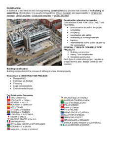 Construction Overview: Planning, Types, and Procurement