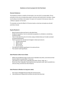 Final Exam Prep: Finance Key Concepts & Calculations