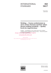 ISO 5817: Welding Quality Levels for Imperfections