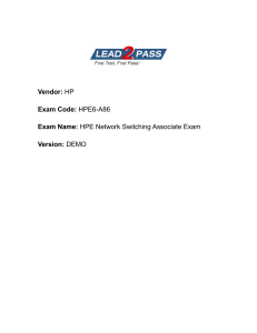 HPE6-A86 Exam Questions: HPE Network Switching Associate